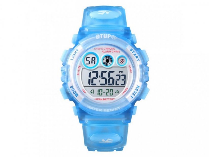 digitalni sportovni hodinky gtup 1110 sv modre pro deti